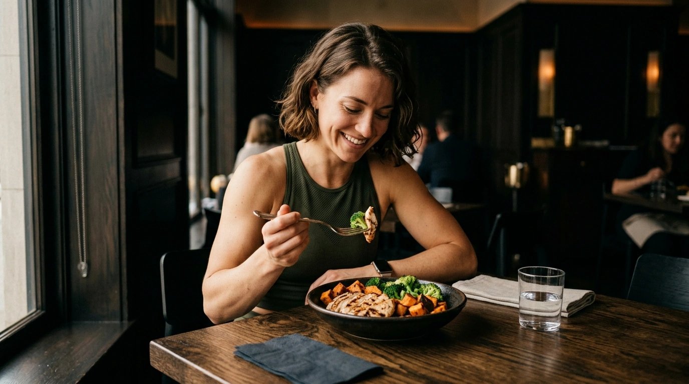 Athletic individual staying focused on long term health and fitness