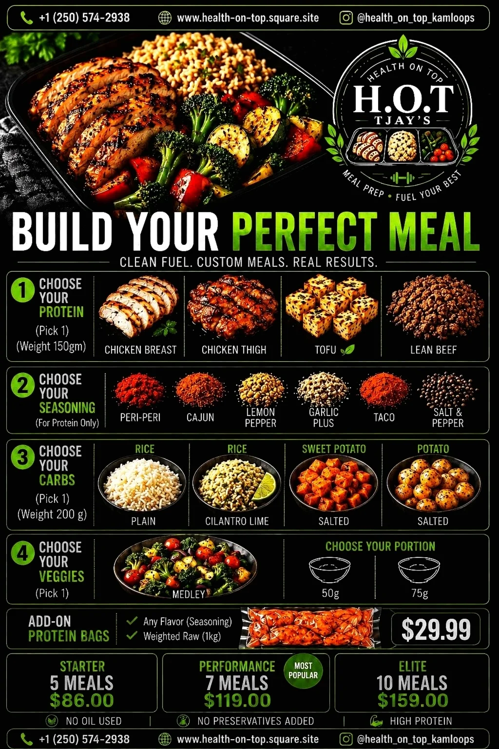 Health On Top Complete Menu